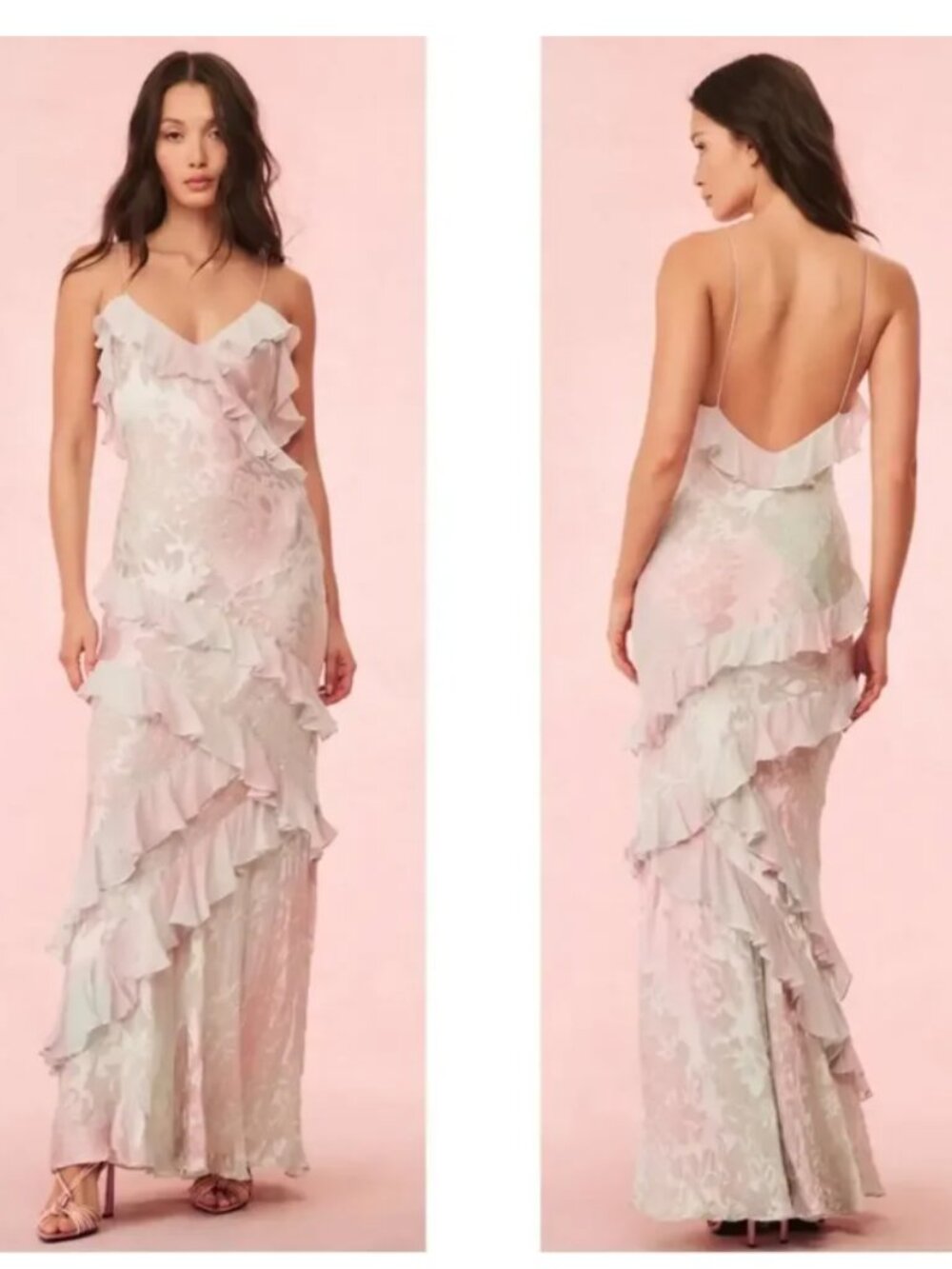 LoveShackFancy Rialto Ruffle Maxi Dress in Lilac Spring - Picture 2 of 13